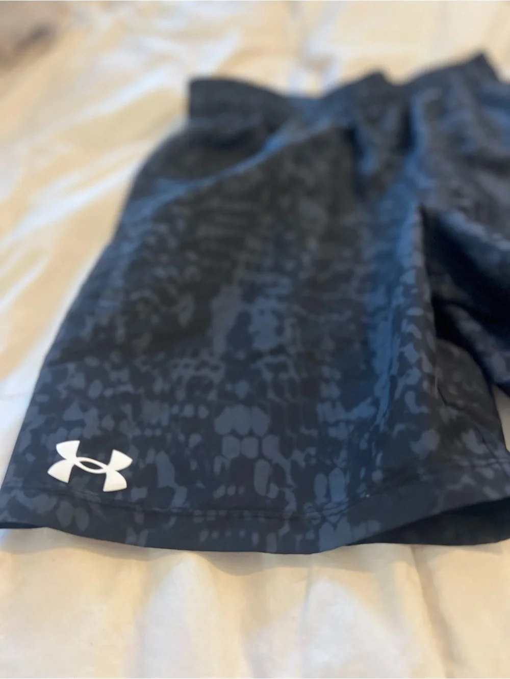 Under Armour  Boy’s Black Camo Athletic Shorts